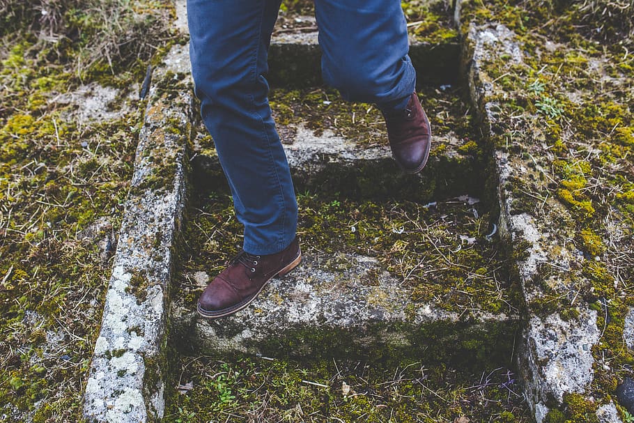 Mossy stairs High traction cane crutch tip